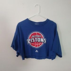 Detroit Pistons Adidas Crop Top